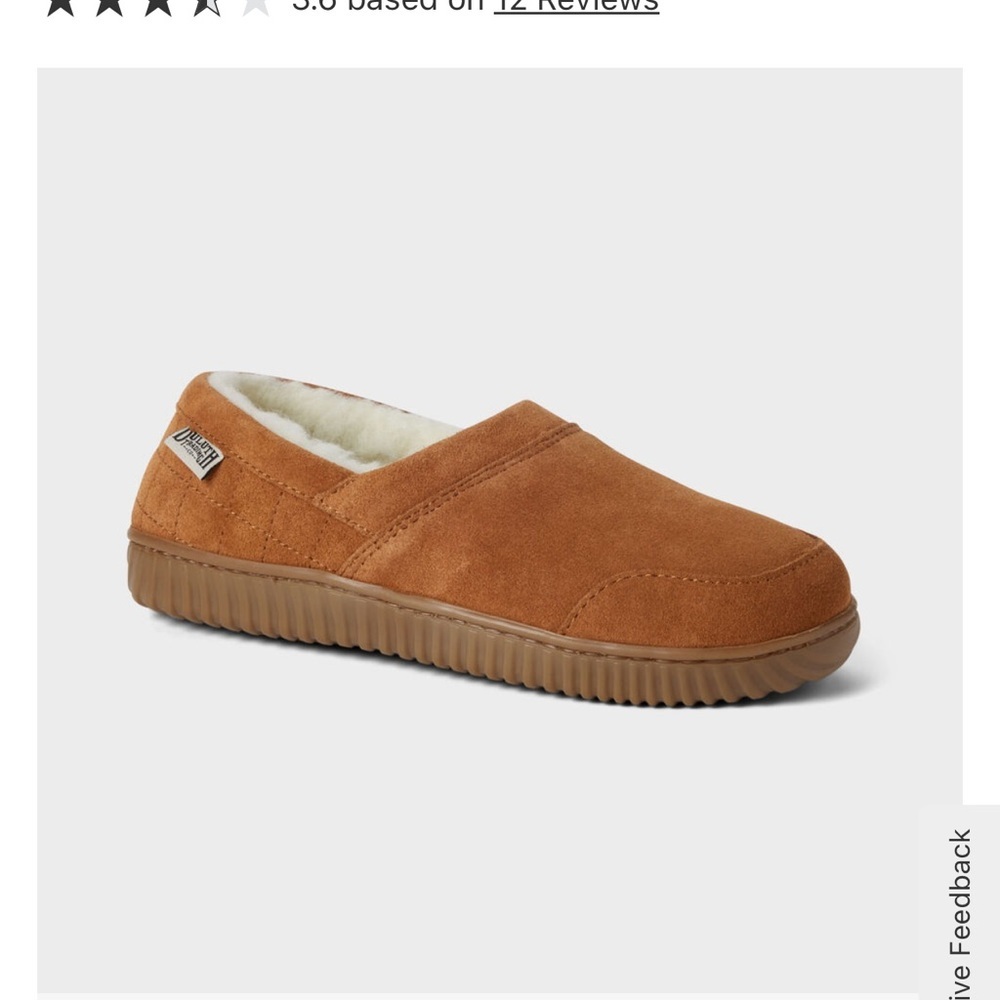 New Duluth Chestnut Bayfield Leather Slipper Faux Shearling Lined Size 8
